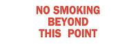 5GX61 No Smoking Sign, 7 x 10In, R/WHT, ENG, Text