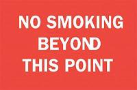 5GX62 No Smoking Sign, 7 x 10In, WHT/R, ENG, Text