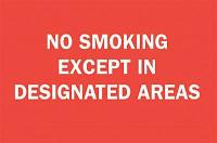 5GX63 No Smoking Sign, 7 x 10In, WHT/R, ENG, Text
