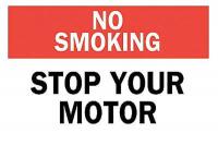 5GX71 No Smoking Sign, 10 x 14In, R and BK/WHT