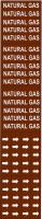 5GXA8 Pipe Marker, Natural Gas, Br, 3/4 In orLess