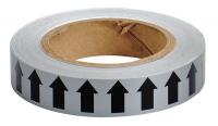 5GXF3 Arrow Tape, Black/Gray, 1 In. W