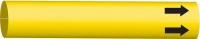 5LEJ6 Pipe Marker, (Blank), Yellow, 6 to 9-7/8 In