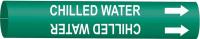 5GYK8 Pipe Mrkr, Chilled Water, 2-1/2to3-7/8 In