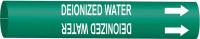 5LEU8 Pipe Marker, Deionized Water, 6to7-7/8 In