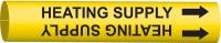 5LEY9 Pipe Marker, Heating Supply, Y, 10 to15 In