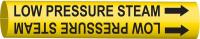 5LDR1 Pipe Marker, Low Pressure Steam, Y, 4to6 In