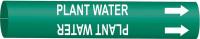 5GXV1 Pipe Marker, Plant Water, 1-1/2to2-3/8 In