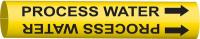 5LFH6 Pipe Marker, Process Water, Yel, 10 to15 In