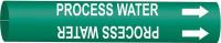 5LFH9 Pipe Marker, Process Water, Grn, 10 to15 In