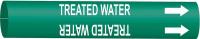 5GXX5 Pipe Mrkr, Treated Water, 1-1/2to2-3/8 In