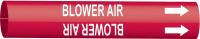 5GYC8 Pipe Marker, Blower Air, Red, 3/4to1-3/8 In