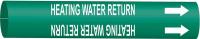 5LEE5 Pipe Marker, Heating Water Return, 4to6 In