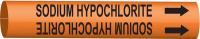 5GYG9 Pipe Marker, Sodium Hypochlorite, Orange