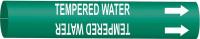 5GYH0 Pipe Markr, TempeR Water, Gn, 3/4to1-3/8 In