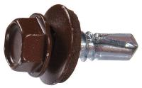 5GYY6 Self Drill Screw, Brn, #14x7/8, Pk334