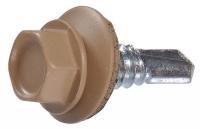 5GYY7 Self Drill Screw, Tan, #14x7/8, Pk334