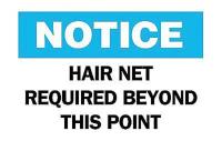 5GZ60 Notice Sign, 7 x 10In, BL and BK/WHT, ENG