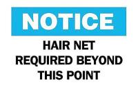 5GZ61 Notice Sign, 10 x 14In, BL and BK/WHT, ENG