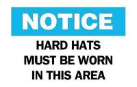 5GZ63 Notice Sign, 10 x 14In, BL and BK/WHT, ENG