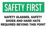 5GZ78 Caution Sign, 10 x 14In, GRN and BK/WHT