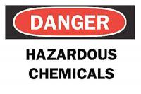 5HG64 Danger Sign, 7 x 10In, R and BK/WHT, ENG