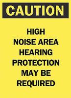 5HG92 Caution Sign, 10 x 7In, BK/YEL, ENG, Text