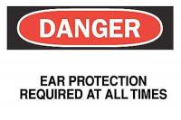 5HH03 Danger Sign, 7 x 10In, R and BK/WHT, ENG