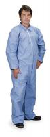 5HH26 Flame-Resistant Coverall, Blue, L, PK12