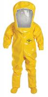 5HH85 Encapsulated Suit, XL, Tychem BR, Yellow