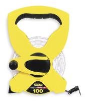 5HL22 Measuring Tape, Open, 100 Ft, Yellow/Black