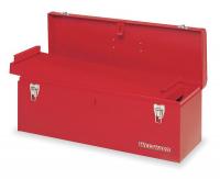 10J162 Portable Tool Box, 24 Wx 8 Dx 9 H, Stl, Red