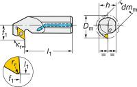 5HMX9 Internal Boring Bar, A10R-SDUPR 2-EX