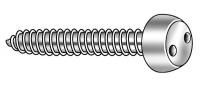 5JA26 Tamper Screw, Pan, #14, 1 In L, PK 25