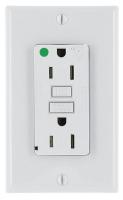 5HYW2 Receptacle, Dup GFCI, 5-15R, Tamper Res, WH