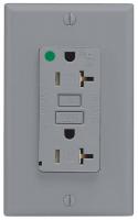 5HYW3 Receptacle, Dup GFCI, 5-15R, Tamper Res, GY