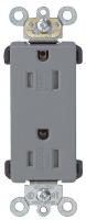 5HYX7 Recep, Duplex, Decora, 5-15R, Tamper Res, GY
