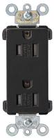 5HYX8 Recep, Duplex, Decora, 5-15R, Tamper Res, Blk