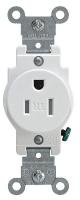 5HYY6 Receptacle, Sgl, Std, 5-15R, Tamper Res, WH