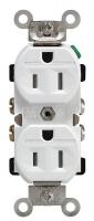5HYZ0 Receptacle, Dup, Weather Res, 5-15R, WH