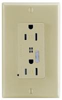5HZA7 SurgeRecep, Dup, 5-15R, LED/Audible, Hosp, IV