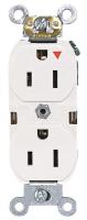 5HZC8 Iso.Grnd Receptacle, IndGrade, 5-15R, White