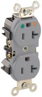 5HZE5 Iso.Grnd Receptacle, HospGr, 5-20R, Gray