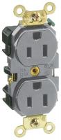 5HZG5 Receptacle, Duplex, 5-15R, 125V, Ind., GY