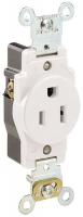 5HZG7 Receptacle, Single , 5-15R, 125V, Ind., WH