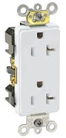 5HZH6 Recep., Decora Duplex, 5-20R, 125V, Ind., WH