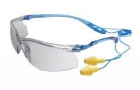 5JDV9 Safety Glasses, Clear, Scratch-Resistant