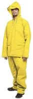 5JDX7 2 Piece Rainsuit w/Hood, Ylw, XL