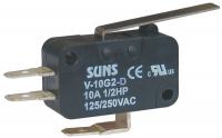 5JEA5 Mini Snap Swch, 10A, 1 NO, 1 NC, Hinge Lever