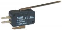 5JEC3 Mini Swch, 15A, 1 NO, 1 NC, Lng Hinge Lever